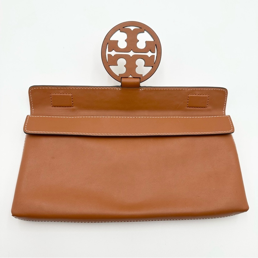 Tory Burch Women's Miller Metal Clutch in Aged Camello - Picture 6 of 14